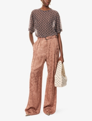 DRIES VAN NOTEN: Sheer Oversized Stretch-Jersey T-Shirt