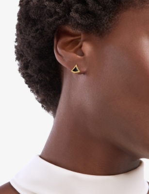 Bvlgari Womens Yellow Gold Divas' Dream 18ct Yellow-gold, Black Onyx And 0.10ct Pavé-diamond Earrings In Gold