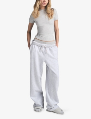 SKIMS: Classic Straight-Leg Cotton-Fleece Trousers