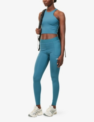 The North Face Womens Space Refina 27-inch Training Leggings In Blue