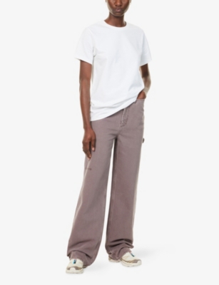 The North Face Womens Tnf White Dome Relaxed Short-sleeve Cotton-jersey T-shirt In White