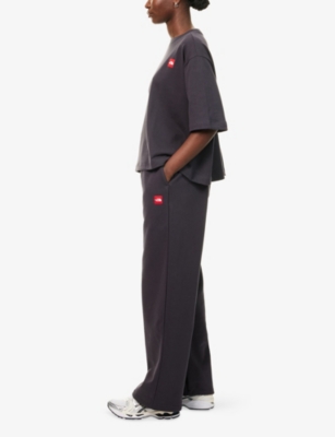 The North Face Womens Obsidian Redbox Wide-leg Cotton-jersey Jogging Bottoms In Purple