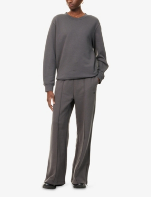 The North Face Womens Anthracite Grey W Dome Relaxed-fit Cotton-jersey Sweatshirt In Gray