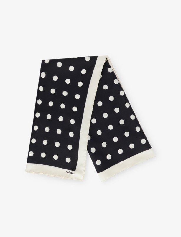 Polka-Dot Square Silk Scarf
