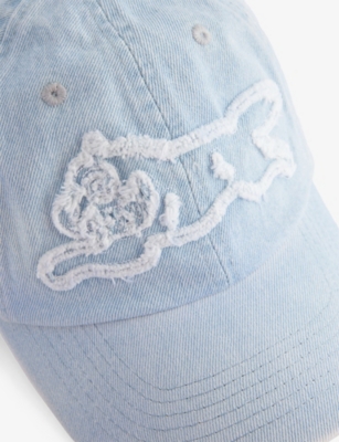 Icecream Womens Light Wash Blue Logo-appliqué Cotton Baseball Cap In Blue