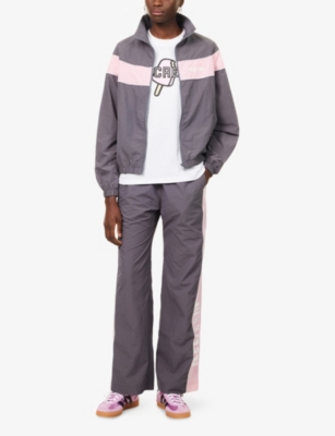 Icecream Womens Grey Pink Soft Serve Nylon Track Trousers In Multi