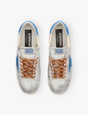 GOLDEN GOOSE: Men’s Stardan Crocodile-Embossed Leather Low-Top Trainers