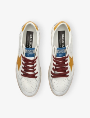 Golden Goose Leather Ball Star Sneakers In White