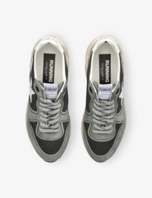 Golden Goose Multicolor Suede And Mesh Running Sneakers In Gray