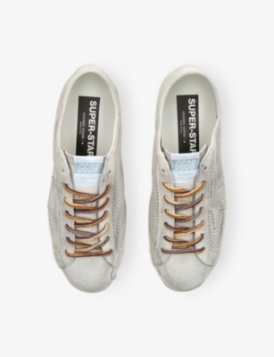 GOLDEN GOOSE: Men’s Super-Star Perforated Suede Low-Top Trainers