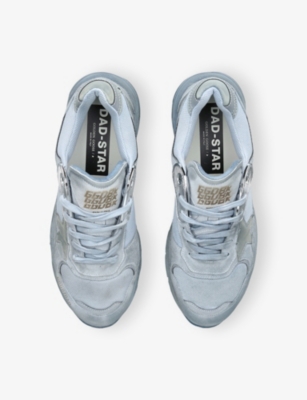 Golden Goose Mens Pale Blue Men's Dad-star Suede And Mesh Low-top Trainers Eur 41 / 7 Uk In Blue