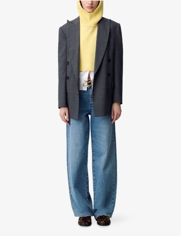 Hooded Ribbed Wool Collar