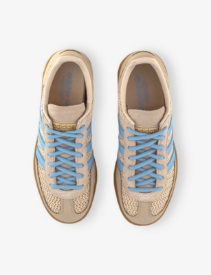 Adidas Originals Striped Low Top Sneakers With Perforated Texture In Brown