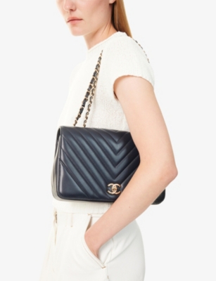 RESELFRIDGES: Pre-Loved Chanel Statement Leather Flap Shoulder Bag
