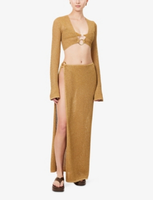 MONDAY SWIMWEAR: Palermo Split Knitted Midi Skirt