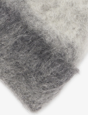 Represent Mens Light Grey Ombre Brushed Stretch-wool Blend Beanie In Gray