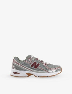 New Balance Mens Monarch Burgundy 740 V2 Mesh Low-top Trainers In Gray