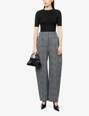 GIVENCHY: Cocoon Wide-Leg Cotton-Knit Trousers