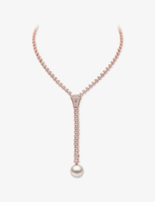 Sleek 18ct Yellow-Gold, South Sea Pearl And 4ct Diamond Necklace