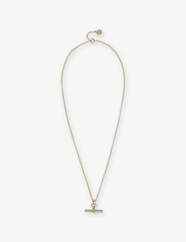 T-Bar Gold-Plated Brass Necklace