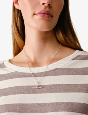THE WHITE COMPANY: T-Bar Silver-Plated Necklace