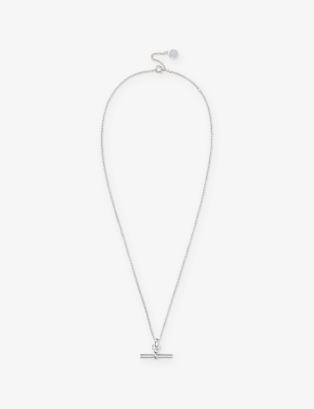 T-Bar Silver-Plated Necklace