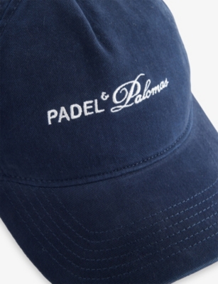 The Couture Club Womens Navy Padel & Palomas Cotton Baseball Cap In Blue