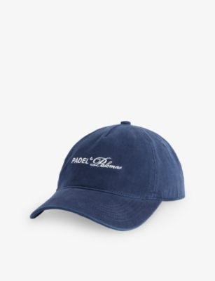 The Couture Club Womens Navy Padel & Palomas Cotton Baseball Cap In Blue