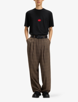 HUGO: Branded-Stamp Short-Sleeved Cotton-Jersey T-Shirt