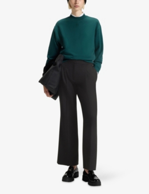 HUGO: Wide-Leg High-Rise Stretch-Woven Trousers