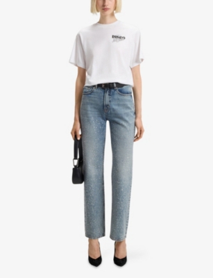 HUGO: Graphic-Print Relaxed-Fit Cotton-Jersey T-Shirt