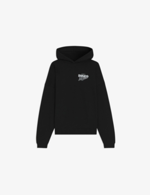 HUGO: Branded-Print Relaxed-Fit Cotton-Jersey Hoody