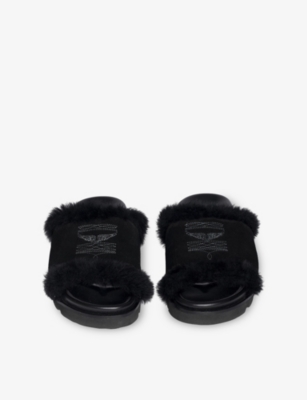 Zadig & Voltaire Teddy Bare Sandals In Black