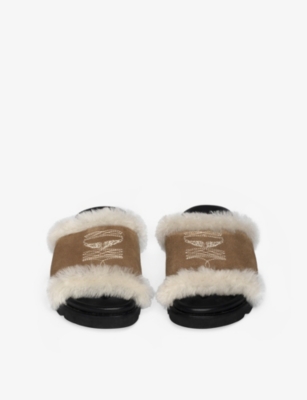 Zadig & Voltaire Embroidered Sandals In Brown