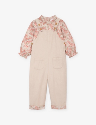 The Little White Company: Petunia Floral-Print Two-Piece Cotton Set 0-4 Years