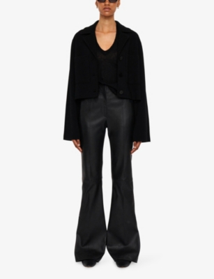 JOSEPH: Tafira Flared-Leg Leather Trousers
