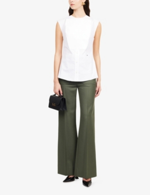 VICTORIA BECKHAM: Alina Straight-Leg Wool-Blend Trousers
