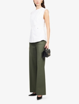 VICTORIA BECKHAM: Sleeveless Bib Cotton Shirt