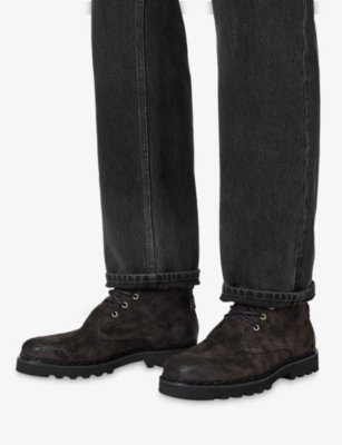 Allsaints Skiff Mid Lace-up Boot In Brown