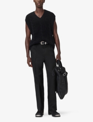 ALLSAINTS: Josif V-Neck Relaxed-Fit Wool-Blend Tank