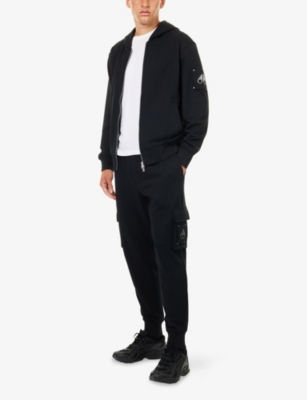 Moose Knuckles Black Cotton Blend Padded Classic Bunny Sweatshirt In Black