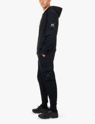 Moose Knuckles Black Hartsfield Tapered-leg Cotton-jersey Jogging Bottoms Xl In Black