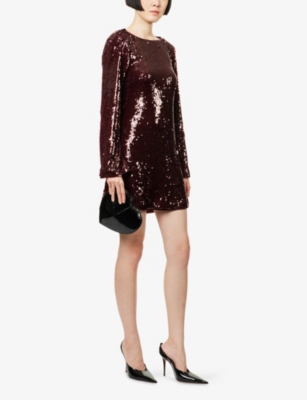 PRETTY LAVISH: Brioni Sequin Stretch-Woven Mini Dress