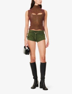 NIIHAI: Utility Cotton-Jersey Shorts