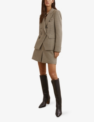 REISS: Hartley Double-Breasted Wool-Blend Blazer