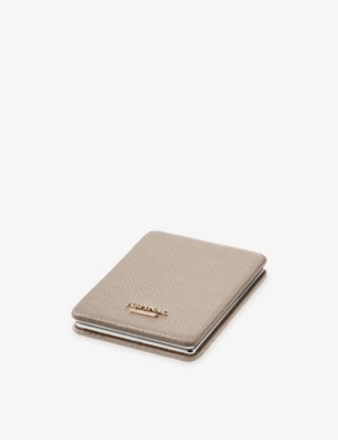Aspinal Of London Handbag Leather-case Mirror Taupe In Brown