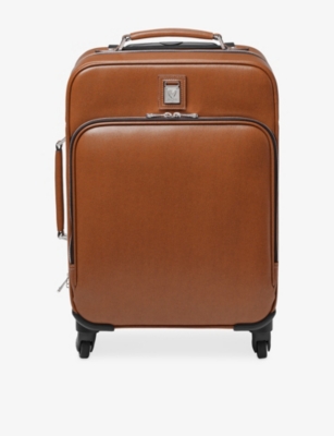 Aspinal Of London Tan Connaught Cabin Leather Suitcase In Brown