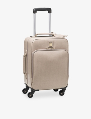 Aspinal Of London Taupe Connaught Cabin Leather Suitcase In Brown