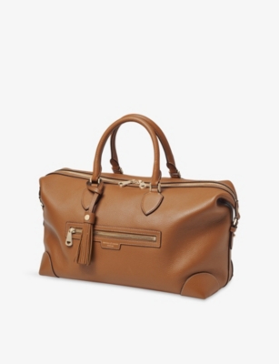 Aspinal Of London Mens Husdon Leather Flight Bag Tan In Brown