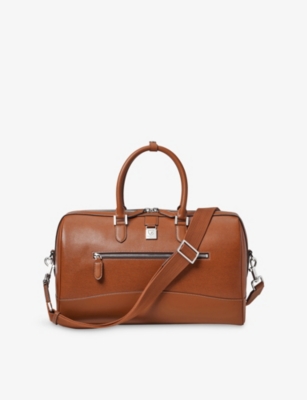 Aspinal Of London Mens Tan Connaught Leather Flight Bag In Brown